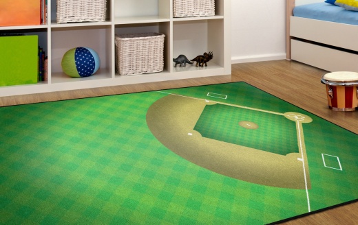 Baseball Field 5' X 8' Activity Rug