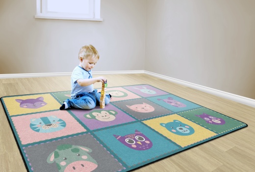 Soft Animal Blocks Rug 6 x 8'4