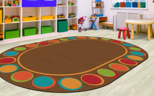 Flagship Carpets Sitting Spots 7'6 x 12' Muted Oval Rug