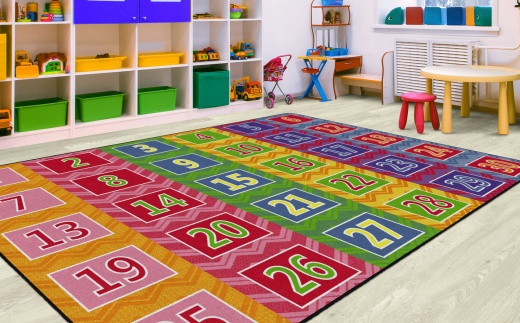 Number Chevrons 7'6X12 Classroom Rug