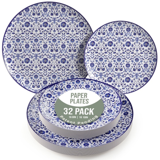 Earthtrends Florentine Design Plates Combo Set 16/16