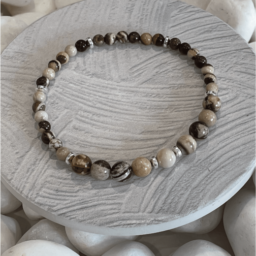 Brown Zebra Jasper Gemstone Beads