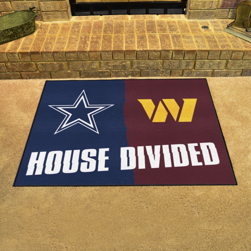 Nfl House Divided - Cowboys / Football Team House Divided Mat