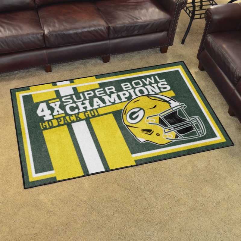 Green Bay Packers Dynasty 4X6 Rug