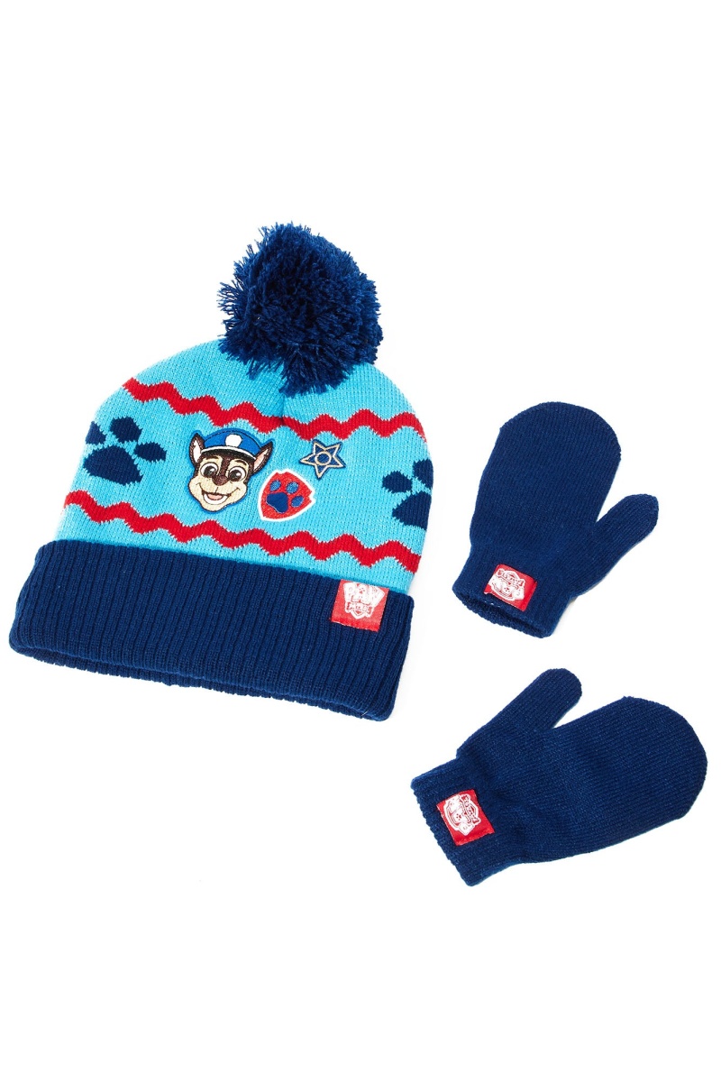 Mini Paw Patrol Beanie And Gloves - Blue/Combo
