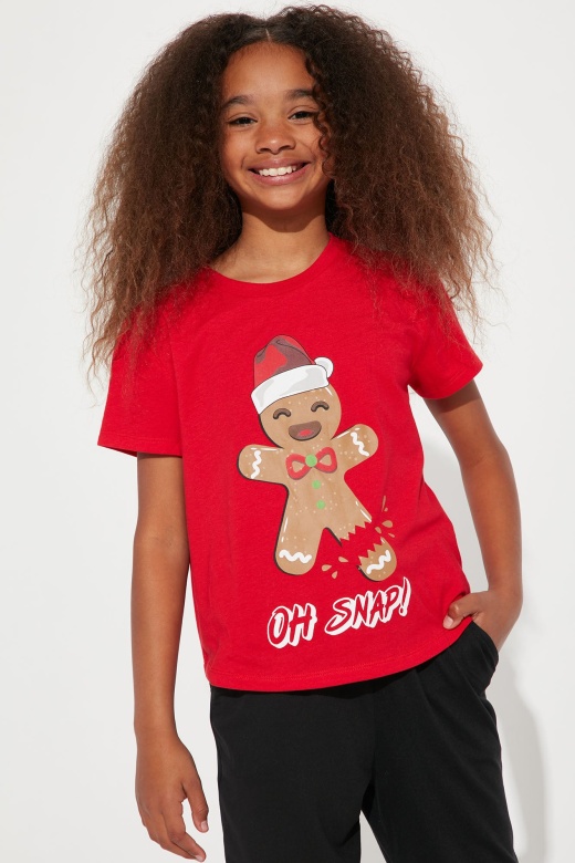 Mini Oh Snap Short Sleeve Top - Red