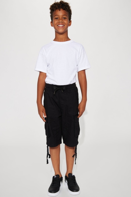Mini Nino Twill Cargo Short - Black