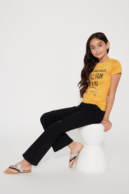 Mini Lovely Sight Flare Jeans - Black Wash