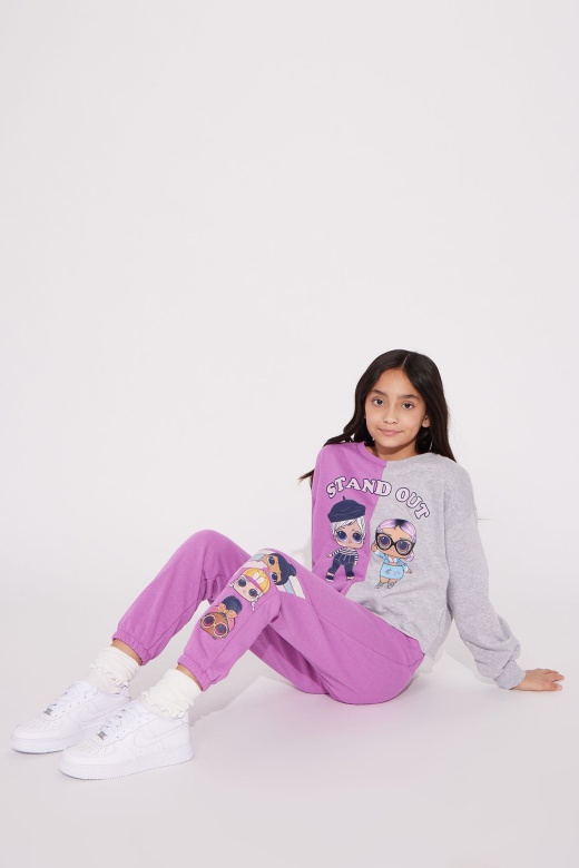 Mini LOL Besties Jogger Pants - Purple