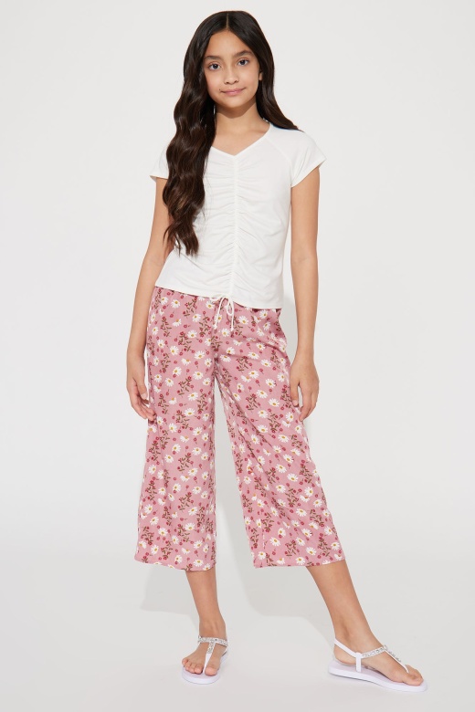 Mini By The Sea Pant Set - Pink/Pink