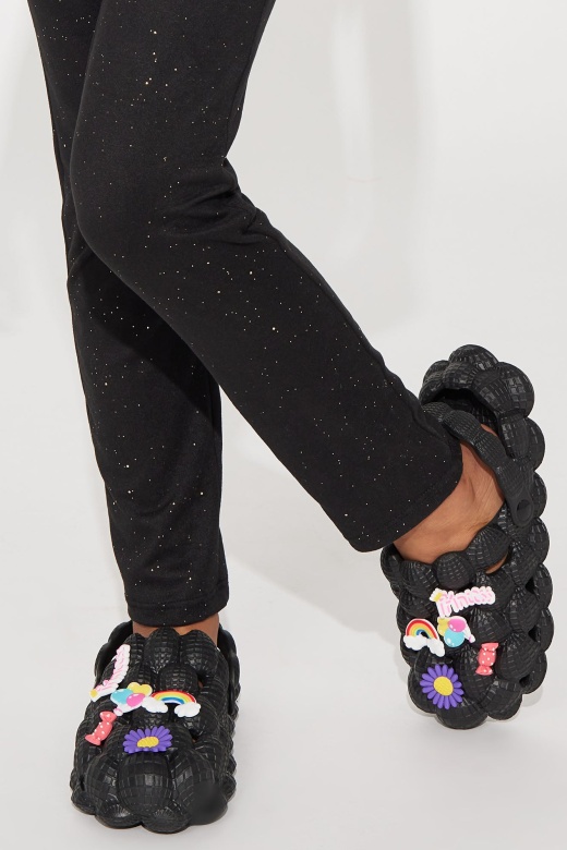 Mini Charm Bubble Slides - Black