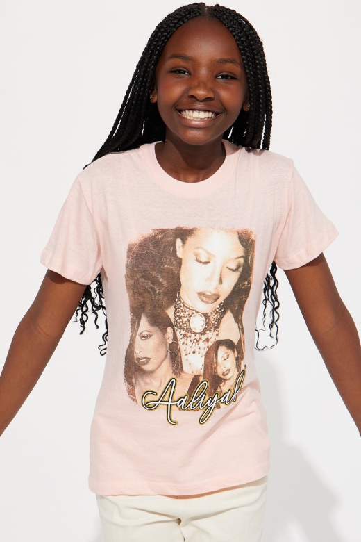 Mini Aaliyah Short Sleeve Screen Tee - Pink
