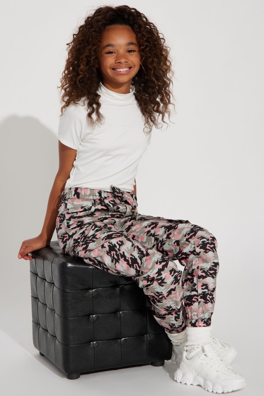 Mini Come On Camo Cargo Joggers - Grey/Combo