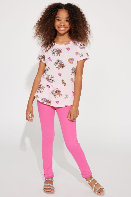 Mini Stitch Games Skinny Jeans - Pink