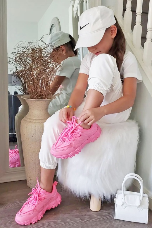 Mini Werk It Out Sneakers - Pink