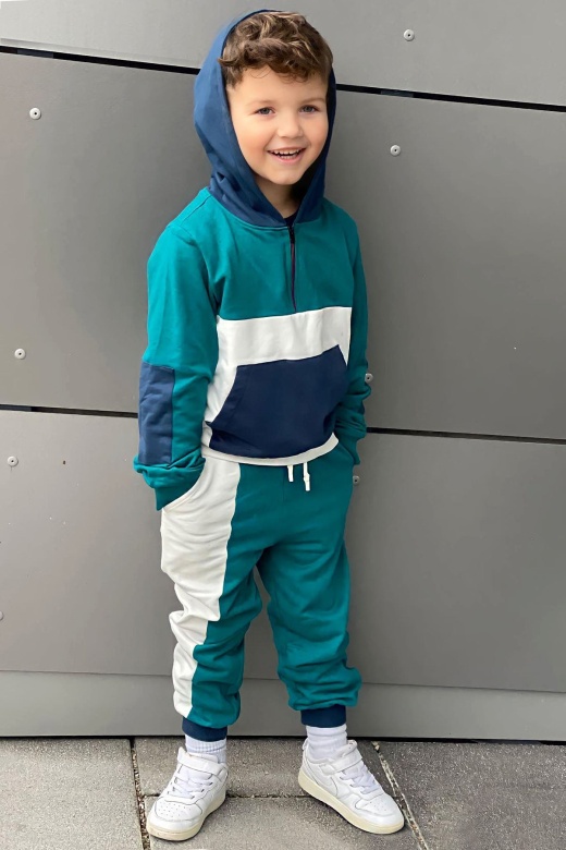 Mini Off Top Colorblock Sweatpants - Navy/Combo