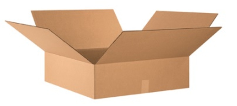 24" X 24" X 7" Flat Corrugated Cardboard Shipping Boxes 10/Bundle