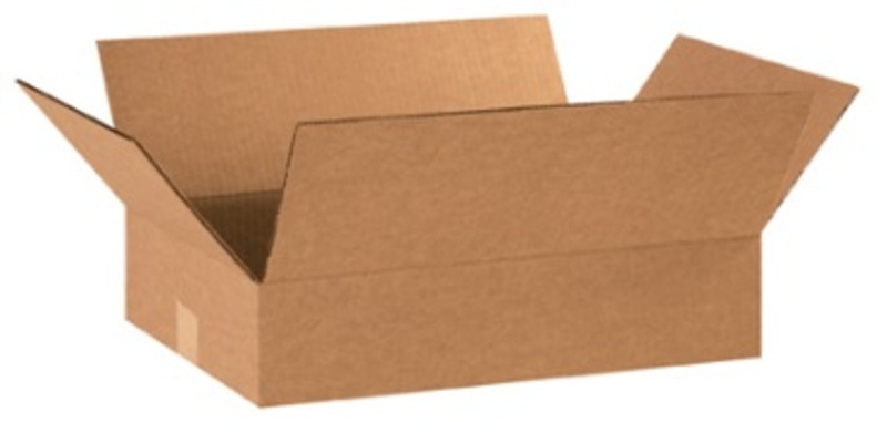 20" X 12" X 4" Flat Corrugated Cardboard Shipping Boxes 25/Bundle