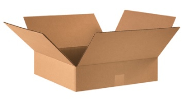 16" X 16" X 4" Flat Corrugated Cardboard Shipping Boxes 25/Bundle