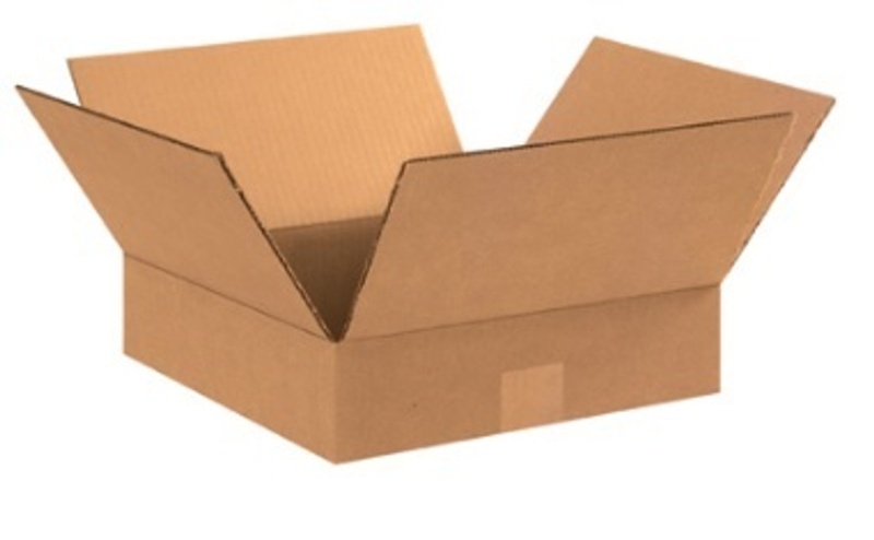 15" X 15" X 3" Flat Corrugated Cardboard Shipping Boxes 25/Bundle