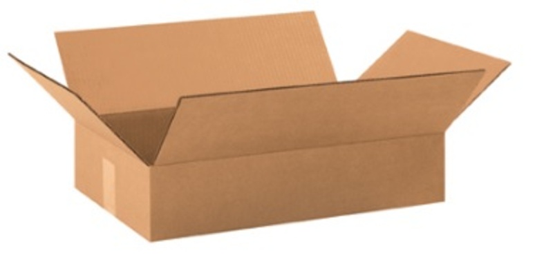 19" X 12" X 4" Flat Corrugated Cardboard Shipping Boxes 25/Bundle