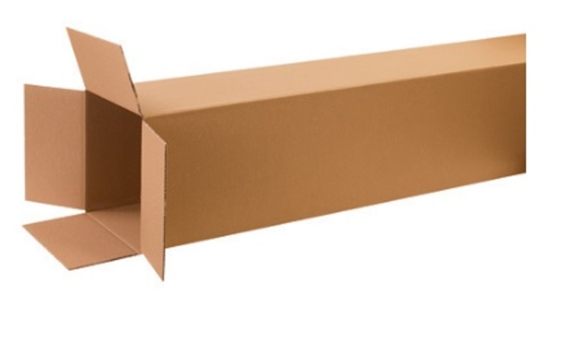 10" X 10" X 60" Tall Corrugated Cardboard Shipping Boxes 15/Bundle