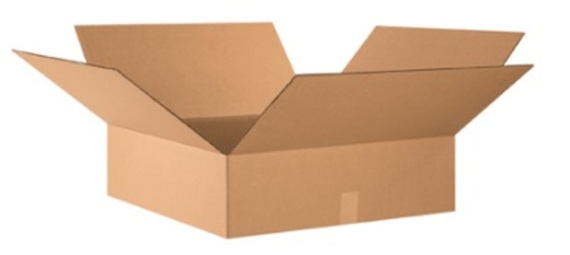 24" x 24" x 7" Flat Corrugated Cardboard Shipping Boxes - 10/Bundle