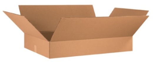36" X 24" X 6" Flat Corrugated Cardboard Shipping Boxes