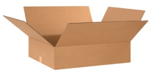 24" X 24" X 8" Flat Corrugated Cardboard Shipping Boxes - 10/Bundle