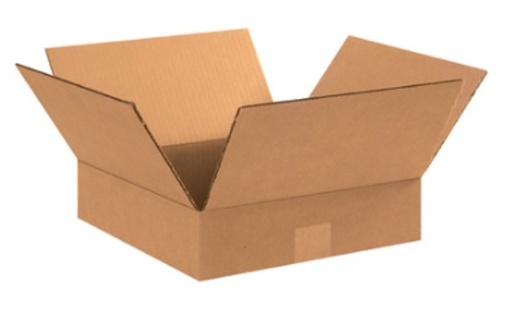 11" X 11" X 3" Flat Corrugated Cardboard Boxes