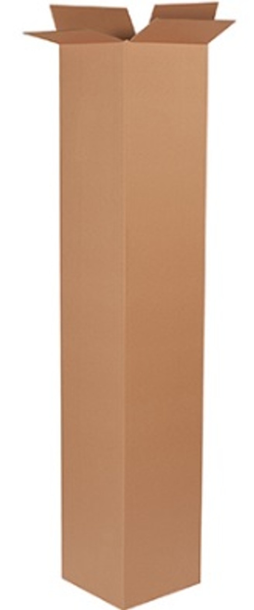 12 x 12 x 72 Tall Corrugated Cardboard Boxes - 10/Bundle