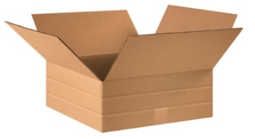 16" X 16" X 6" Multi-Depth Corrugated Cardboard Boxes