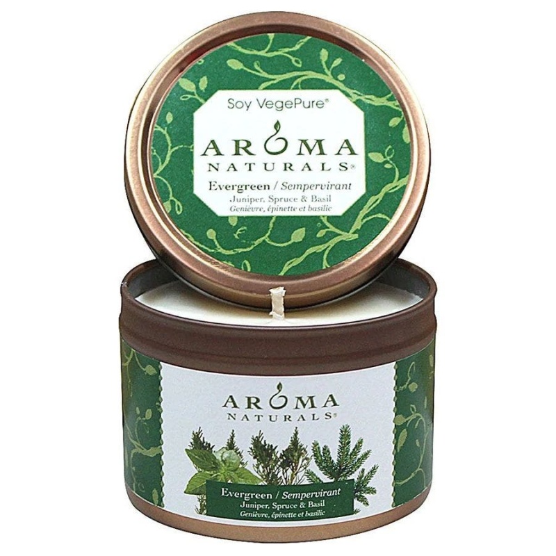 Aroma Naturals Evergreen Candle Small Tin 3 Oz