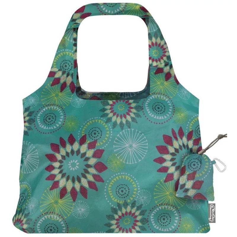 Chicobag Aqua Dandelion Vita Solstice Reusable Shopping Bag 19 X 13