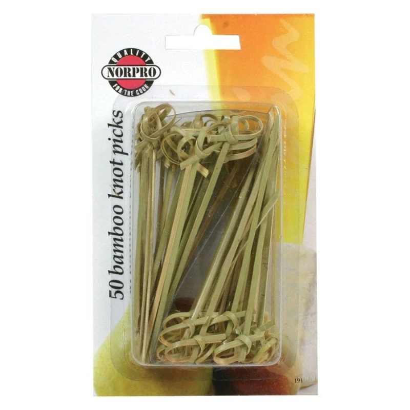 Bamboo Knot Picks 50 (4.5 Inch) Count