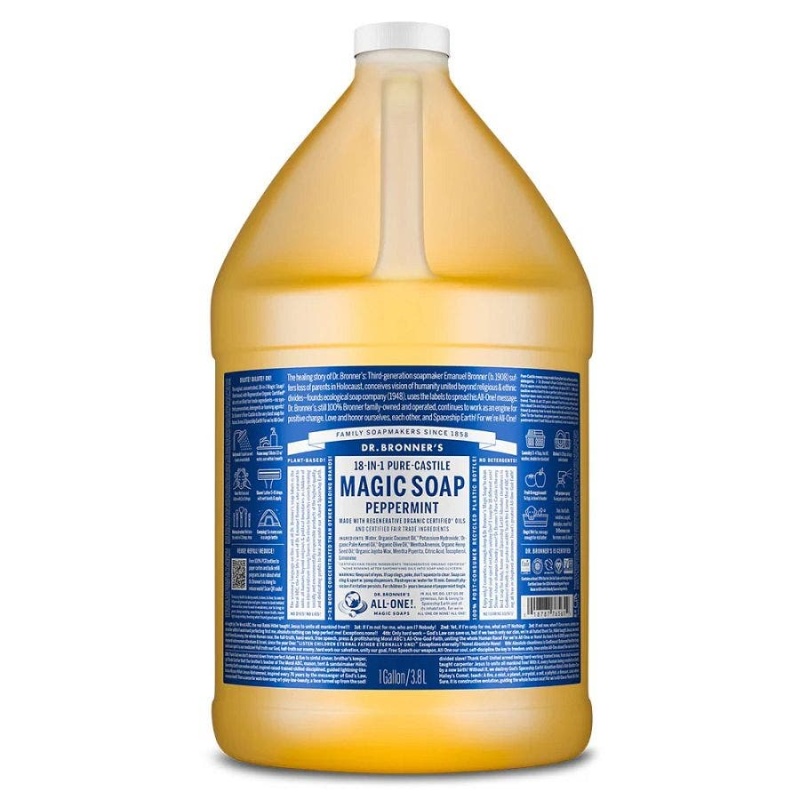 Dr. Bronner's 18-In-1 Pure-Castile Peppermint Magic Soap 1 Gallon