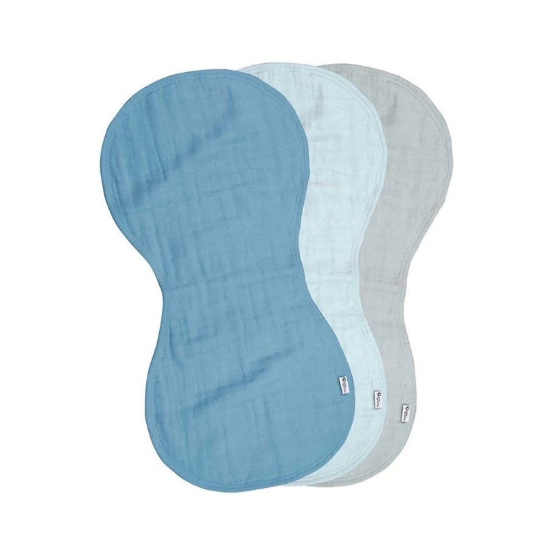 Green Sprouts Blueberry Organic Cotton Muslin Burp Cloths - 3 Pack