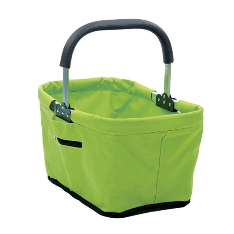 Green Collapsible Market Basket 17" X 11" X 9"