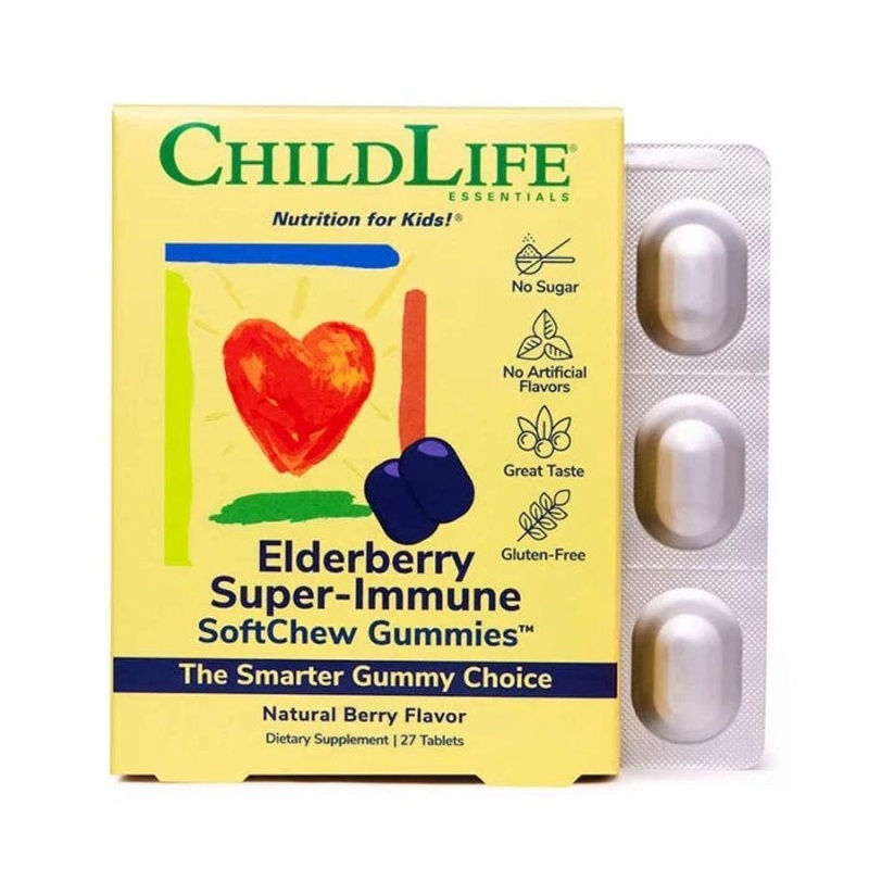 Childlife Essentials Elderberry Super-Immune Softchew Gummies 27 Tablets