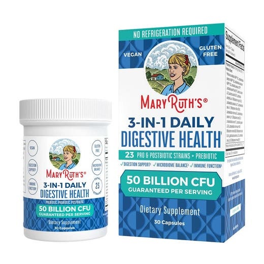 Mary Ruth's 3-In-1 Daily Digestive Health Capsules 30 Count