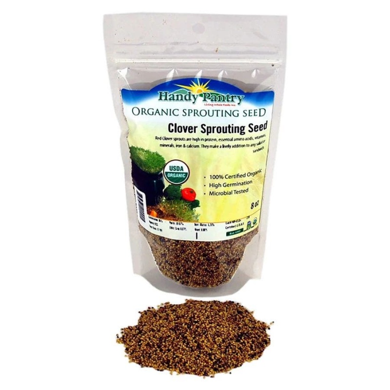 Handy Pantry Red Clover Organic Sprouting Seeds 8 Oz