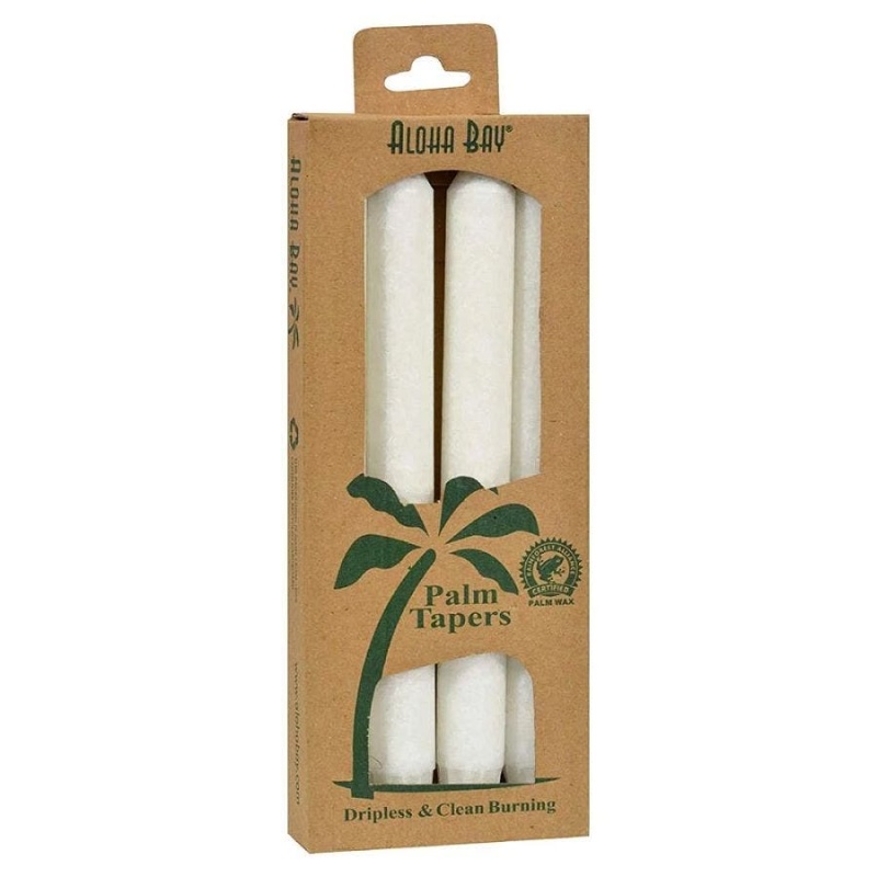 Aloha Bay White Unscented Taper Candles, 9" 4-Pack