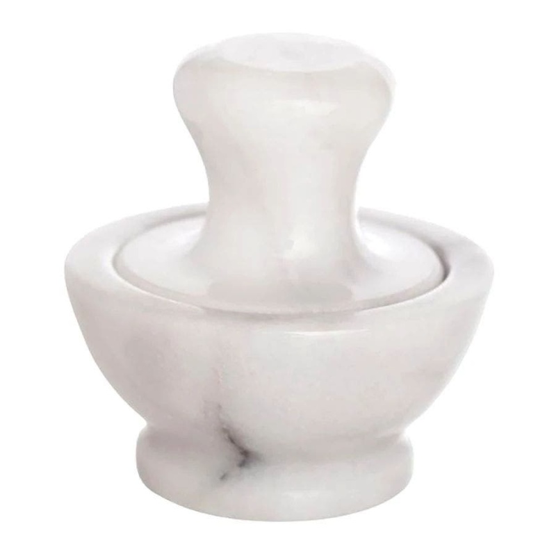 Harold Import Hic Marble Mushroom Mortar And Pestle Set 3.8" X 3.8"