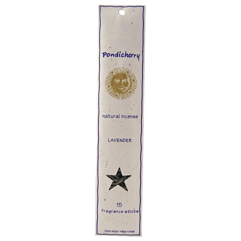 Pondicherry Natural Lavender Incense Sticks 15 Count