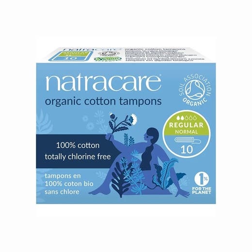 Natracare Organic Regular Non-Applicator Tampons - 10 Count