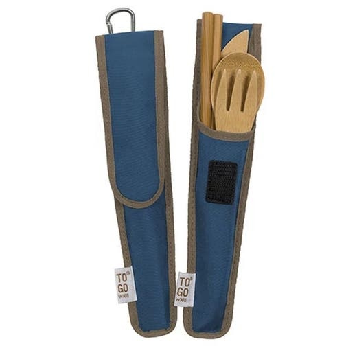 To-Go Ware Indigo Dark Blue Reusable Bamboo Utensil Set