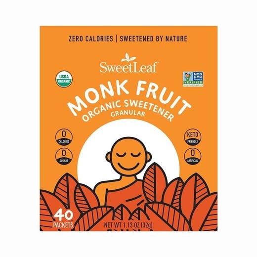 Sweetleaf Organic Monk Fruit Sweetener Powder - 40 Packets