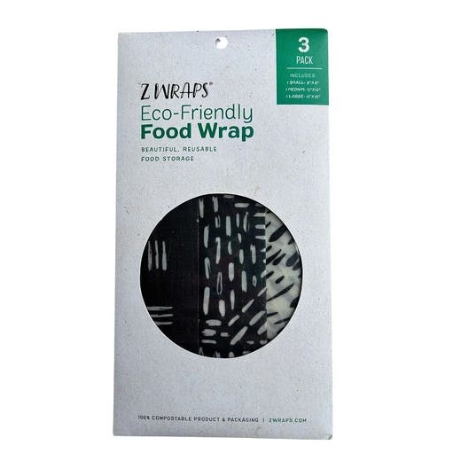 Z Wraps 3-Pack Assorted Sizes Beeswax Food Storage Wraps