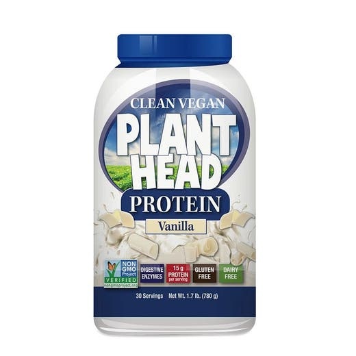 Genceutic Naturals Raw Vanilla Bean Dietary Plant Head Protein Powder - 30 Servings
