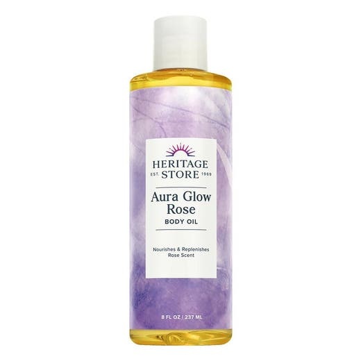 Heritage Store Aura Glow Rose Body Oil - Nourish Your Skin & Soul
